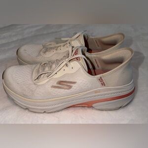 Skechers Women's Cream and Coral Sneakers